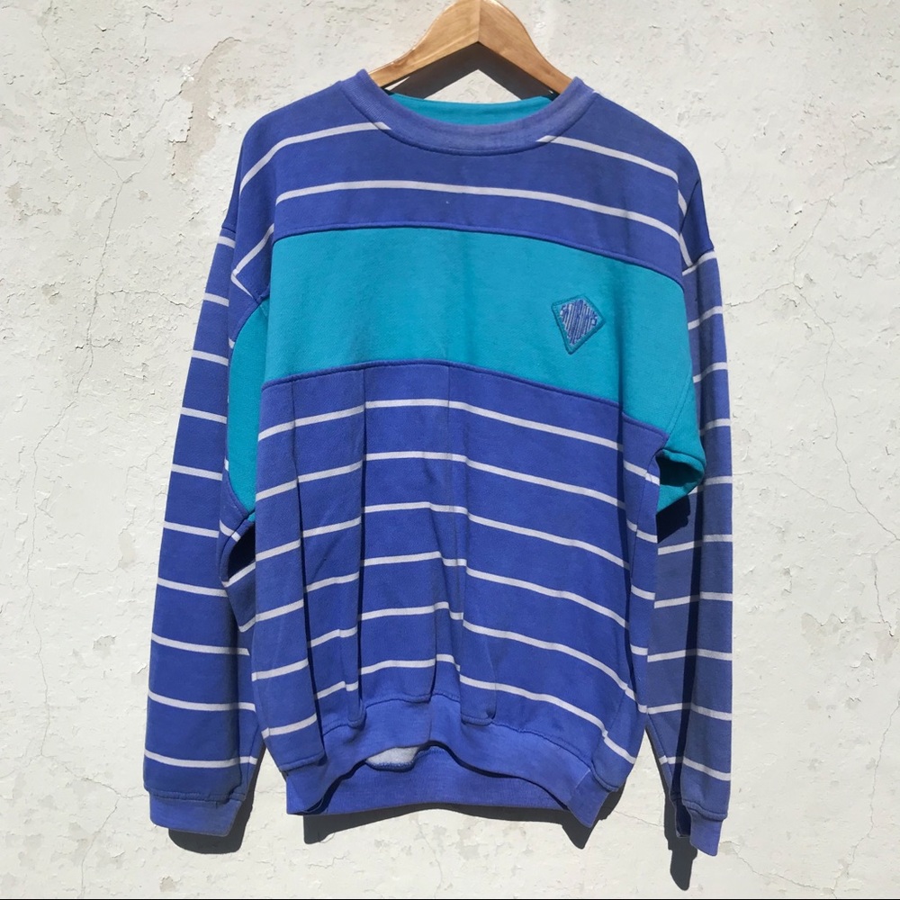 80s vintage striped sweatshirt